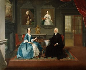 Pastori Streynsham Master ja hänen vaimonsa, Margaret of Croston, Lancashire, 1743-44